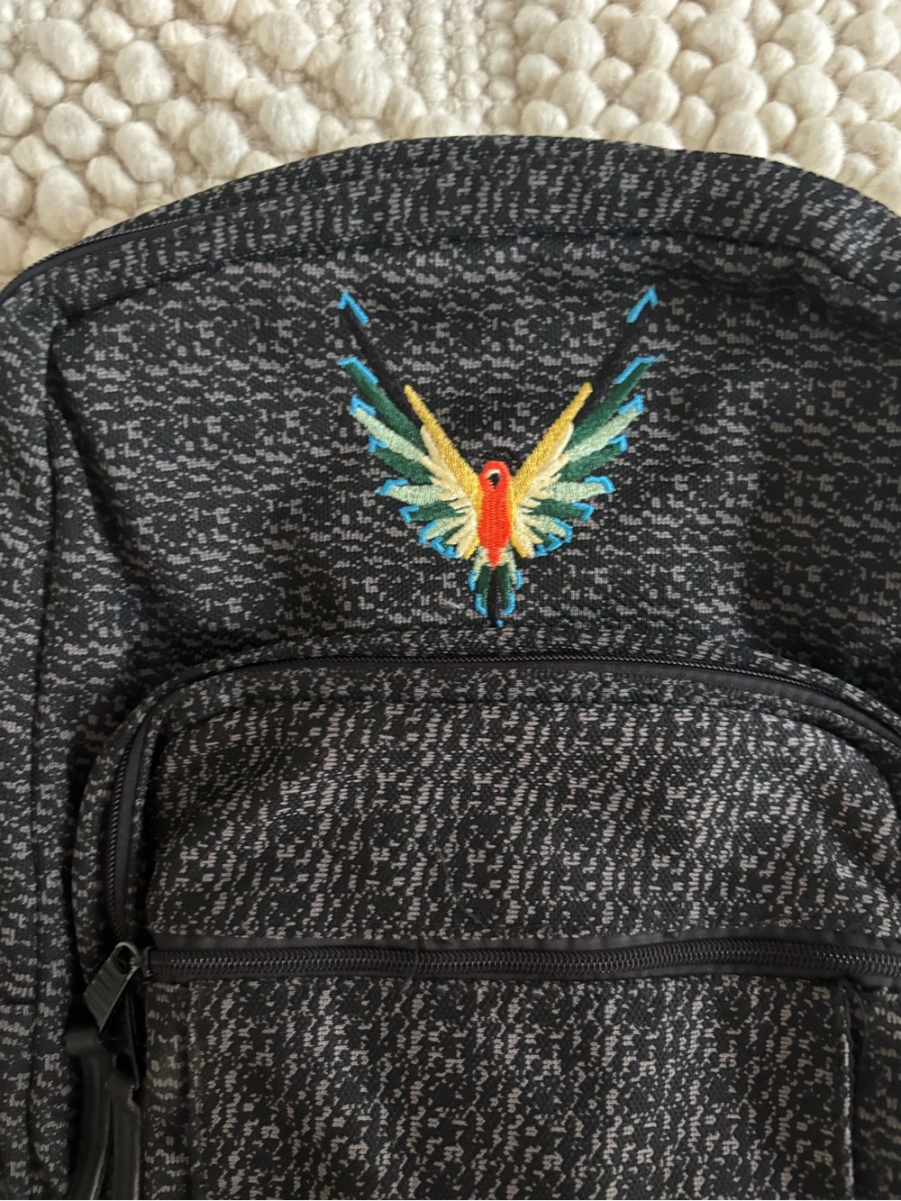 Logan Paul Maverick grey & black Backpack luggage parrot logo - Picture 2 of 14